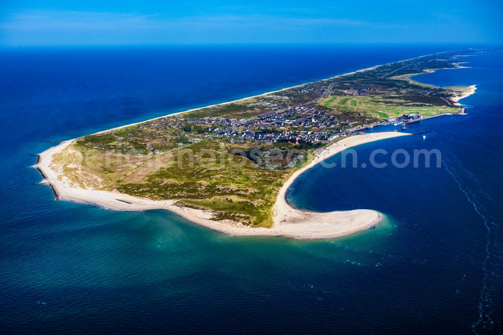 Aerial image Hörnum (Sylt) - Coastal area and Odde of the North Sea island of Sylt in Hoernum in the state of Schleswig-Holstein