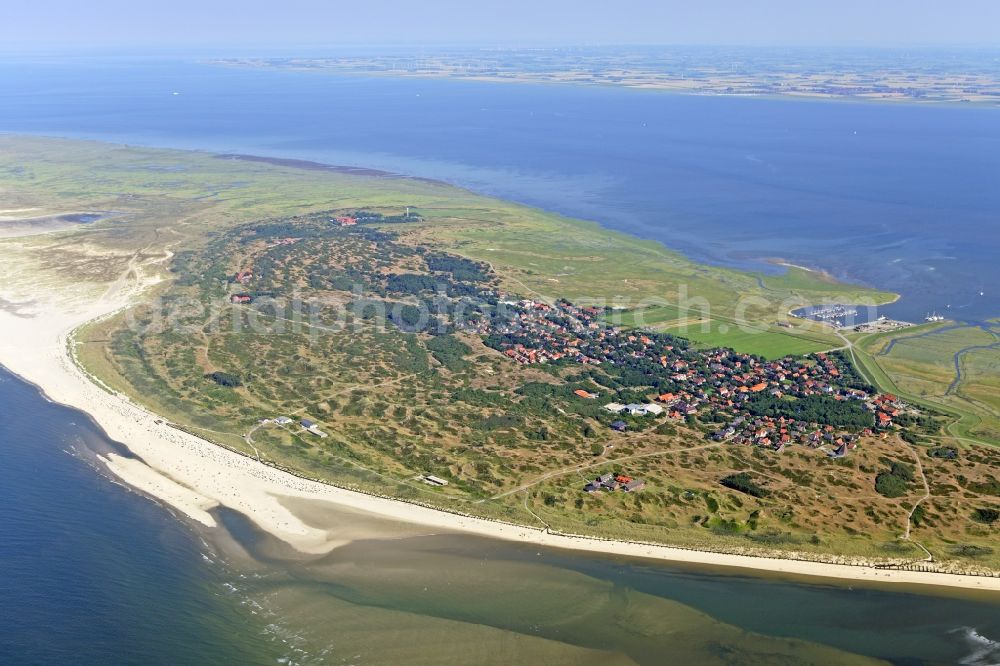 Aerial image Spiekeroog - Coastal area of the Island Spiekeroog in the state Lower Saxony