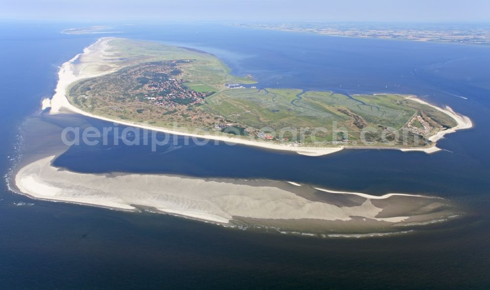 Aerial photograph Spiekeroog - Coastal area of the Island Spiekeroog in the state Lower Saxony