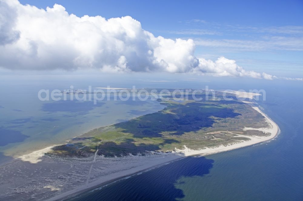 Aerial photograph Borkum - Coastal area of the East Frisian North Sea - Island Borkum in Lower Saxony