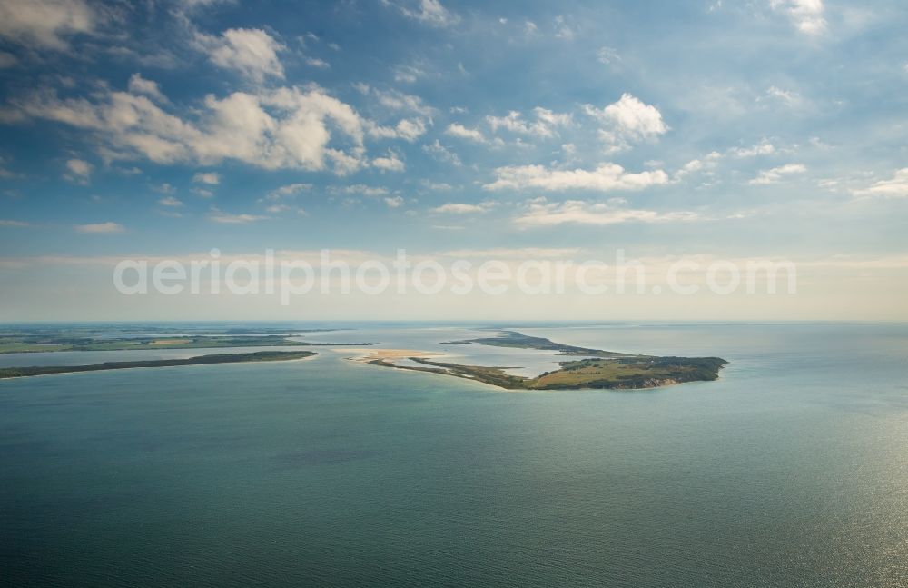 Insel Hiddensee from above - Coastal area of the Baltic Sea - Island Hiddensee in the state Mecklenburg - Western Pomerania