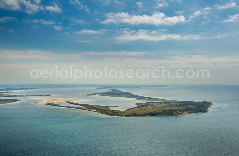 Insel Hiddensee from the bird's eye view: Coastal area of the Baltic Sea - Island Hiddensee in the state Mecklenburg - Western Pomerania