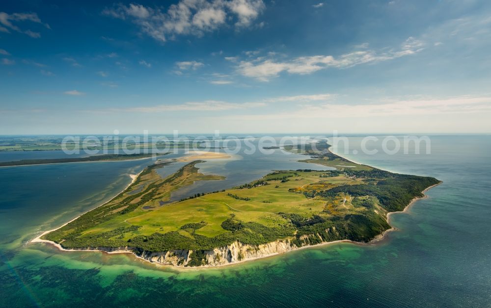 Insel Hiddensee from above - Coastal area of the Baltic Sea - Island Hiddensee in the state Mecklenburg - Western Pomerania