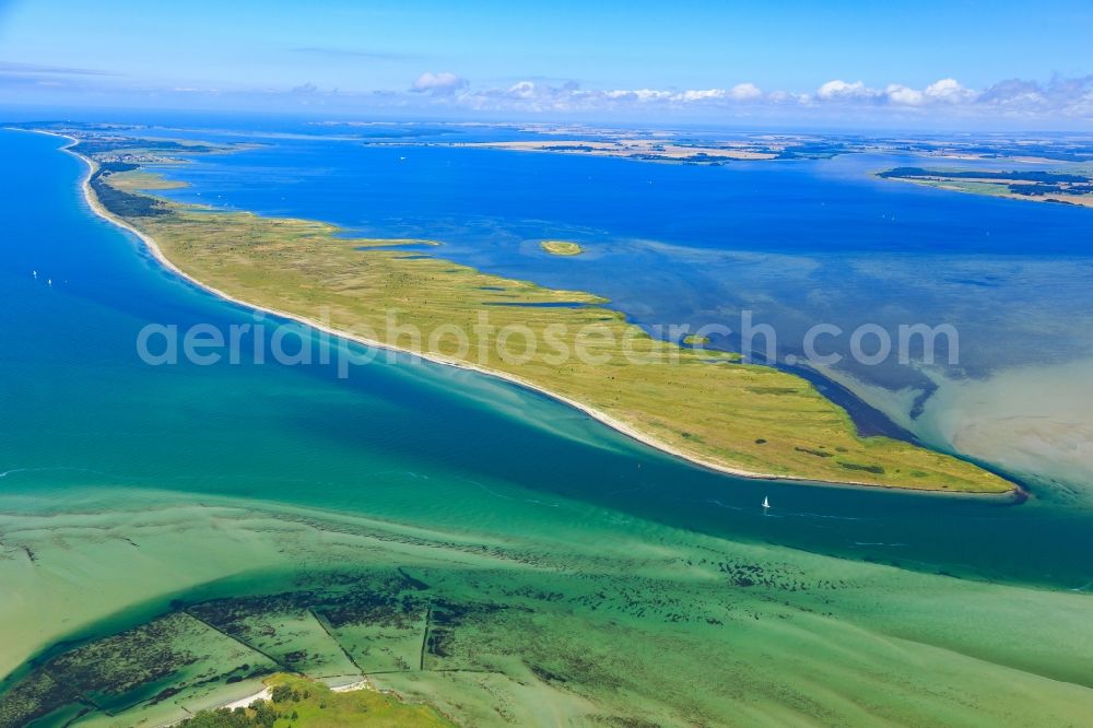 Aerial photograph Insel Hiddensee - Coastal area of the Baltic Sea - Island Insel Hiddensee in the state Mecklenburg - Western Pomerania, Germany