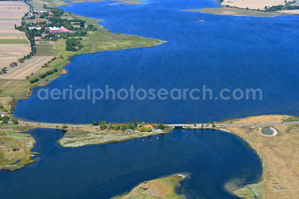 Aerial photograph Insel Poel - Coastal area of Baltic Sea - Island on street Inselstrasse in Insel Poel at the baltic sea coast in the state Mecklenburg - Western Pomerania, Germany