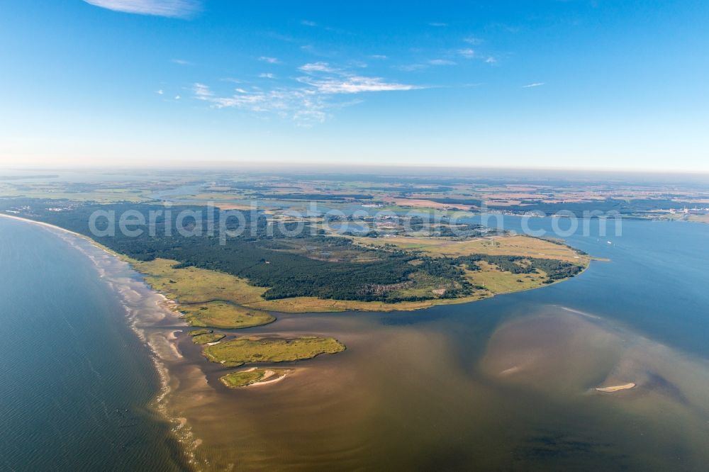 Peenemünde from the bird's eye view: Coastal area of the Baltic Sea - Island in Peenemuende in the state Mecklenburg - Western Pomerania