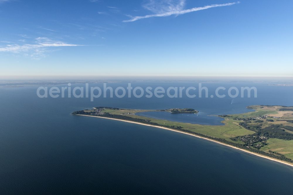 Aerial image Thiessow - Coastal area of the Baltic Sea - Ruegen Island in the district Moenchgut in Thiessow in the state Mecklenburg - Western Pomerania