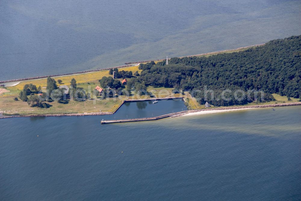 Aerial photograph Kröslin - Coastal area of Baltic Sea - island Ruden in Kroeslin in the state Mecklenburg - Western Pomerania, Germany