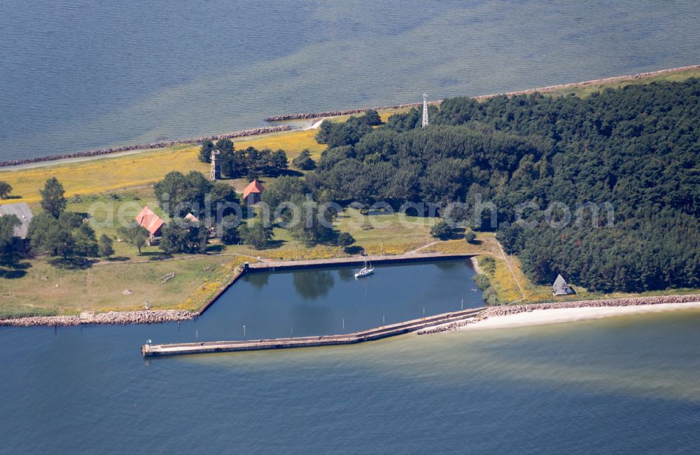 Kröslin from above - Coastal area of Baltic Sea - island Ruden in Kroeslin in the state Mecklenburg - Western Pomerania, Germany