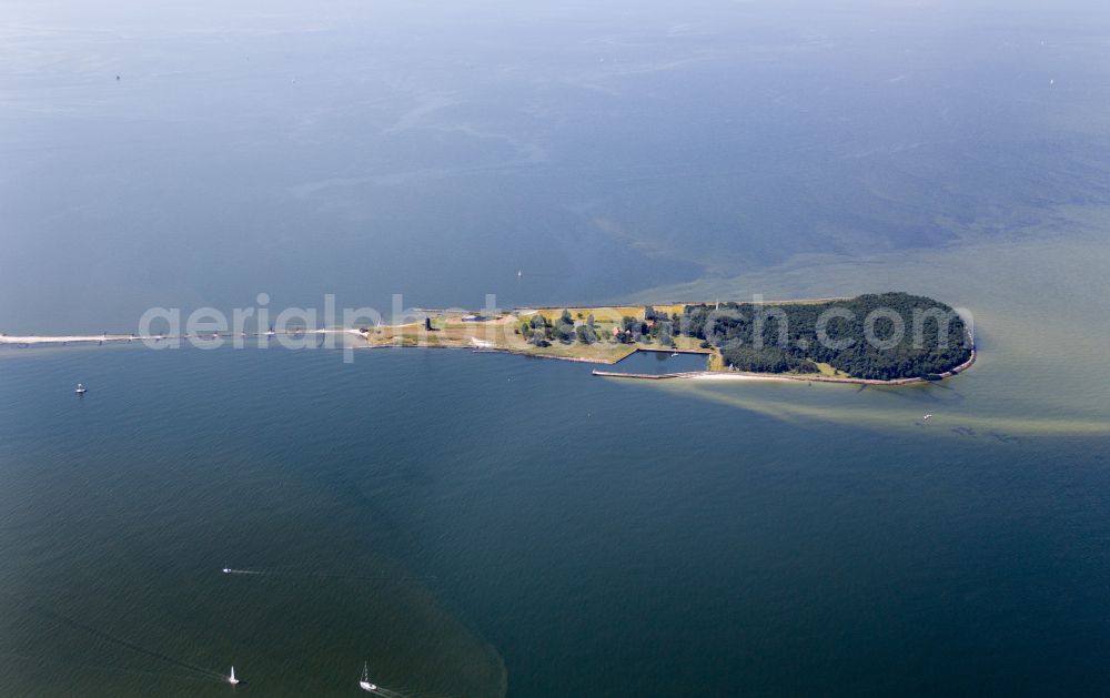 Aerial image Kröslin - Coastal area of Baltic Sea - island Ruden in Kroeslin in the state Mecklenburg - Western Pomerania, Germany