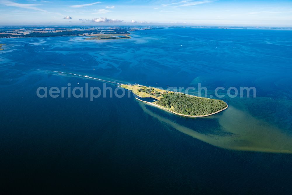 Aerial image Kröslin - Coastal area of Baltic Sea - island Ruden in Kroeslin in the state Mecklenburg - Western Pomerania, Germany