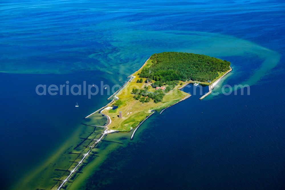 Kröslin from above - Coastal area of Baltic Sea - island Ruden in Kroeslin in the state Mecklenburg - Western Pomerania, Germany