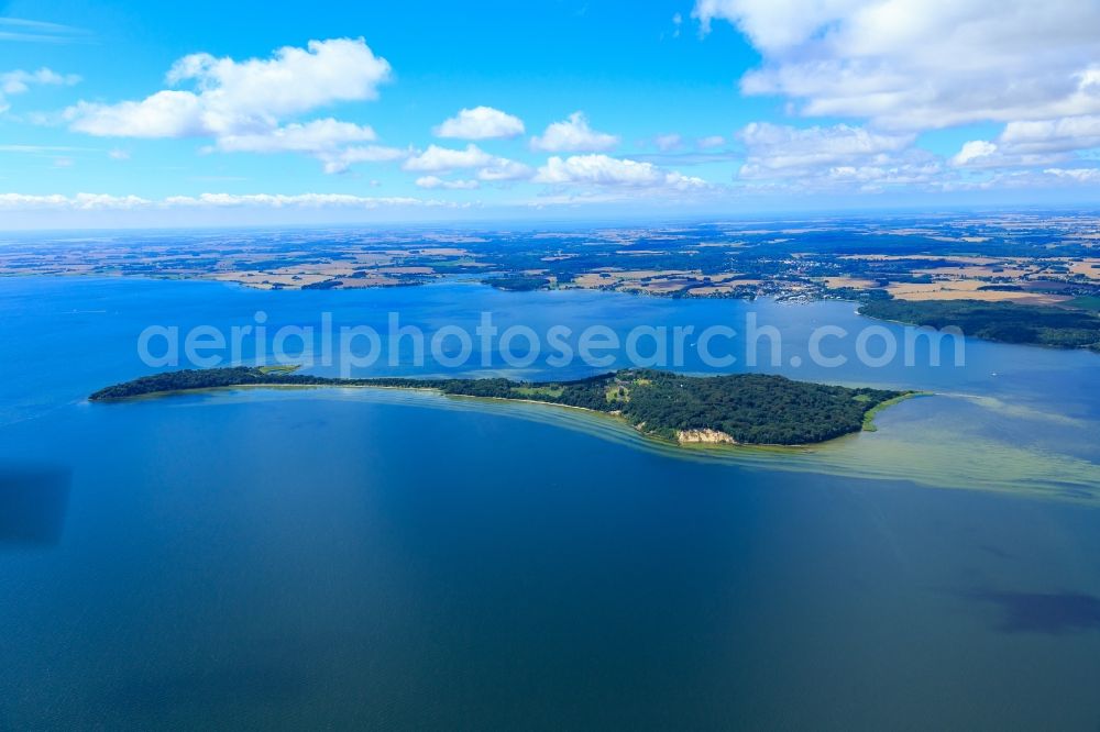 Putbus from above - Coastal area of Baltic Sea - Island Vilm in Putbus in the state Mecklenburg - Western Pomerania, Germany