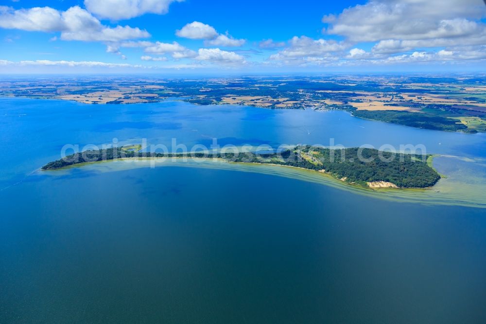 Putbus from the bird's eye view: Coastal area of Baltic Sea - Island Vilm in Putbus in the state Mecklenburg - Western Pomerania, Germany