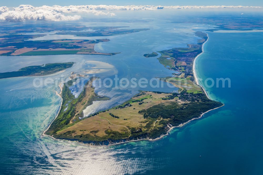 Insel Hiddensee from above - Coastal area of the Baltic Sea - Island in the district Kloster in Insel Hiddensee in the state Mecklenburg - Western Pomerania