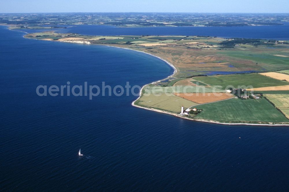 Ebberup from above - Coastal area of the Helnaes - peninsula in Ebberup in Syddanmark, Denmark