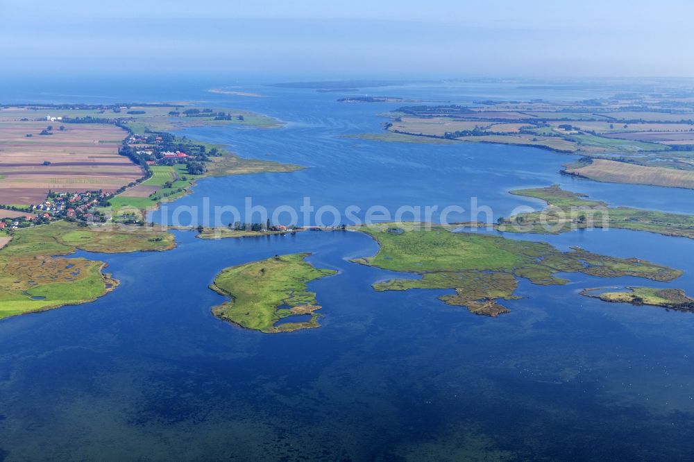 Insel Poel from the bird's eye view: Coastal area of the Poel Faehrdorf - Island in Insel Poel at the Baltic Sea in the state Mecklenburg - Western Pomerania