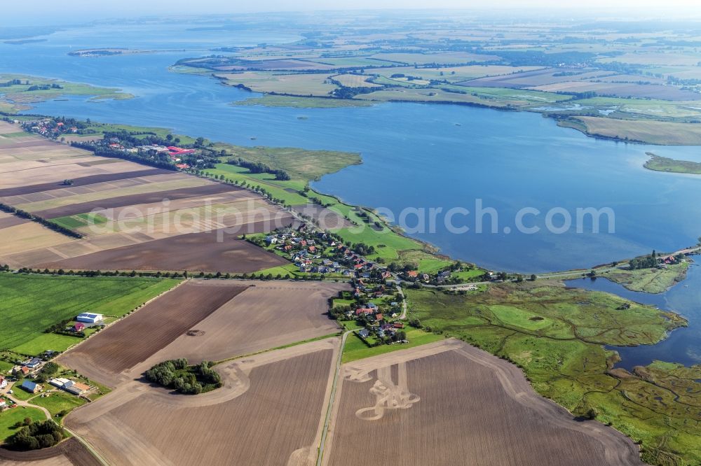 Aerial image Insel Poel - Coastal area of the Poel Faehrdorf - Island in Insel Poel at the Baltic Sea in the state Mecklenburg - Western Pomerania