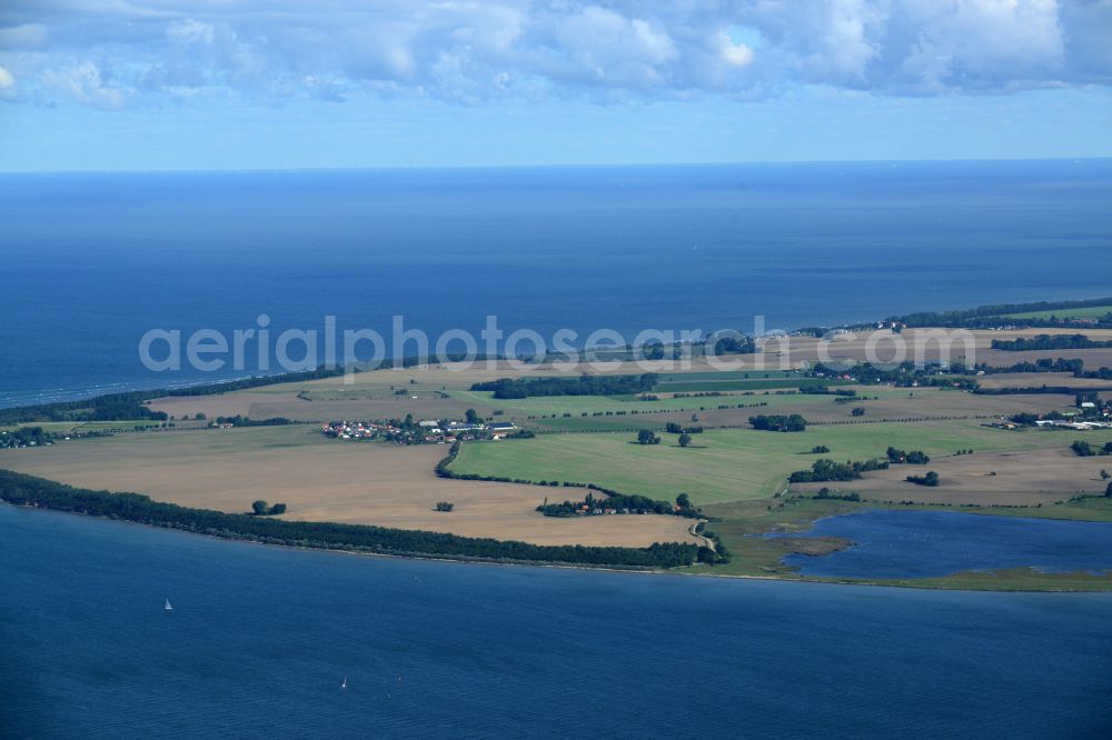 Insel Poel from the bird's eye view: Coastal area of the Poel - Island in Insel Poel at the Baltic Sea in the state Mecklenburg - Western Pomerania