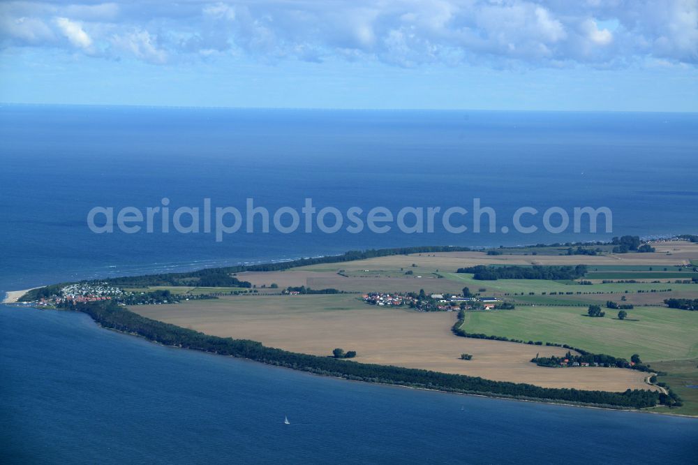 Aerial image Insel Poel - Coastal area of the Poel - Island in Insel Poel at the Baltic Sea in the state Mecklenburg - Western Pomerania