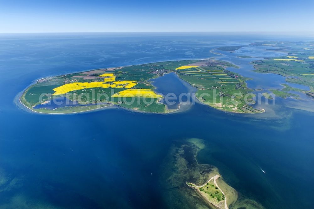 Insel Poel from the bird's eye view: Coastal area of the Poel - Island in Insel Poel at the Baltic Sea in the state Mecklenburg - Western Pomerania