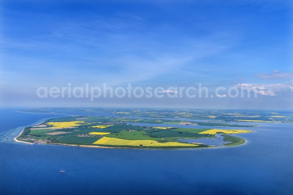 Insel Poel from above - Coastal area of the Poel - Island in Insel Poel at the Baltic Sea in the state Mecklenburg - Western Pomerania