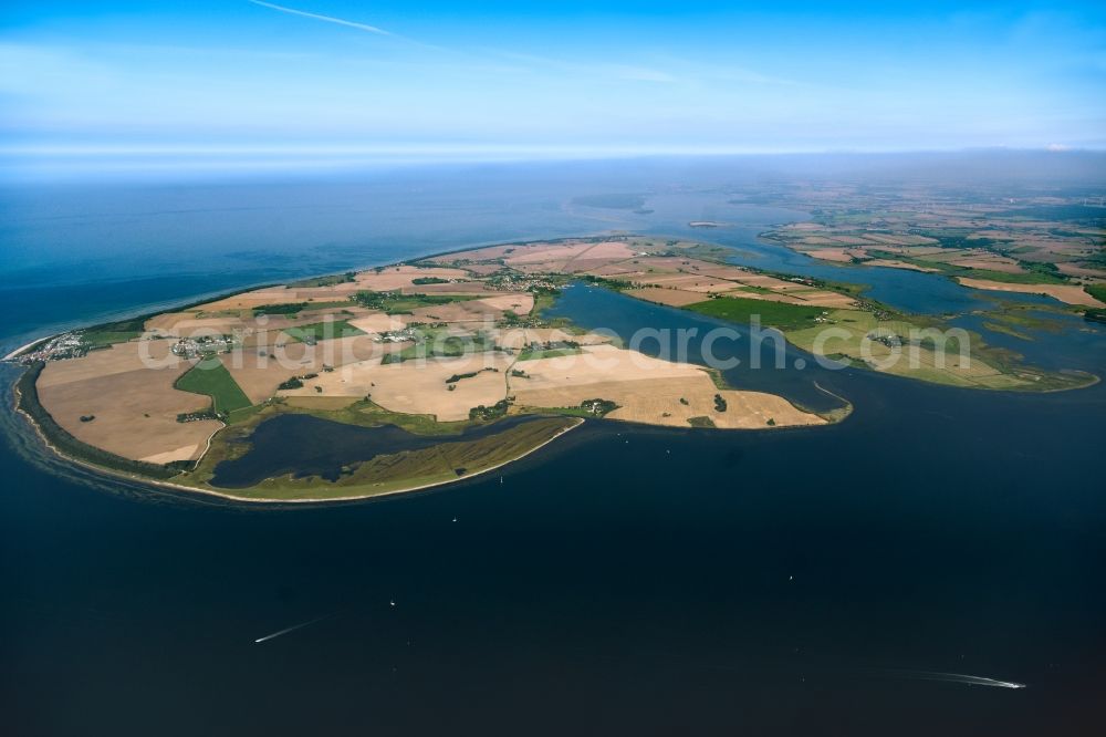 Insel Poel from above - Coastal area of the Poel - Island in Insel Poel at the Baltic Sea in the state Mecklenburg - Western Pomerania