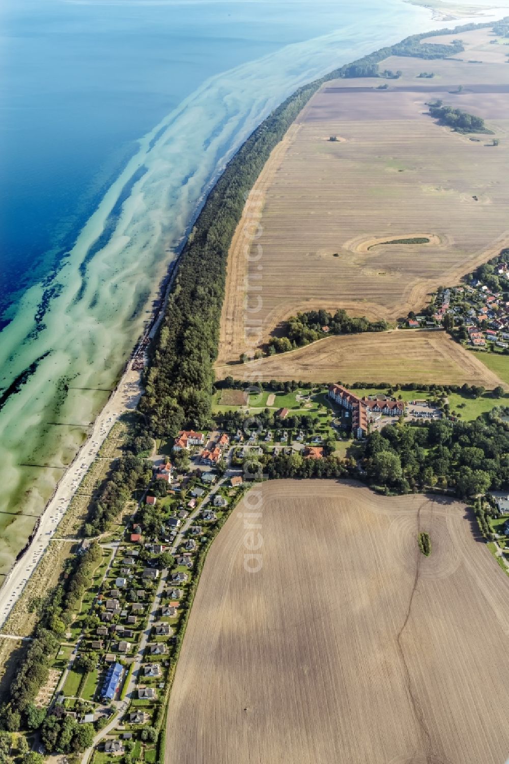 Aerial image Insel Poel - Coastal area of the Poel Kaltenhof - Island in Insel Poel at the Baltic Sea in the state Mecklenburg - Western Pomerania