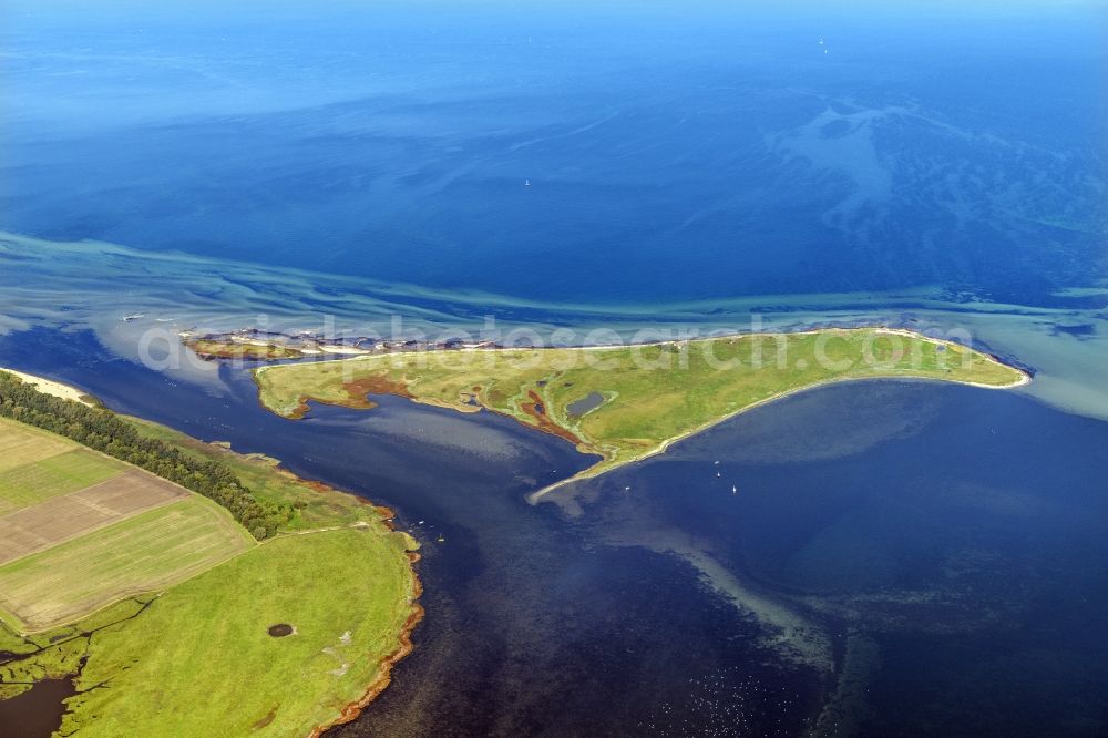 Insel Poel from above - Coastal area of the Poel Langenwerder - Island in Insel Poel at the Baltic Sea in the state Mecklenburg - Western Pomerania