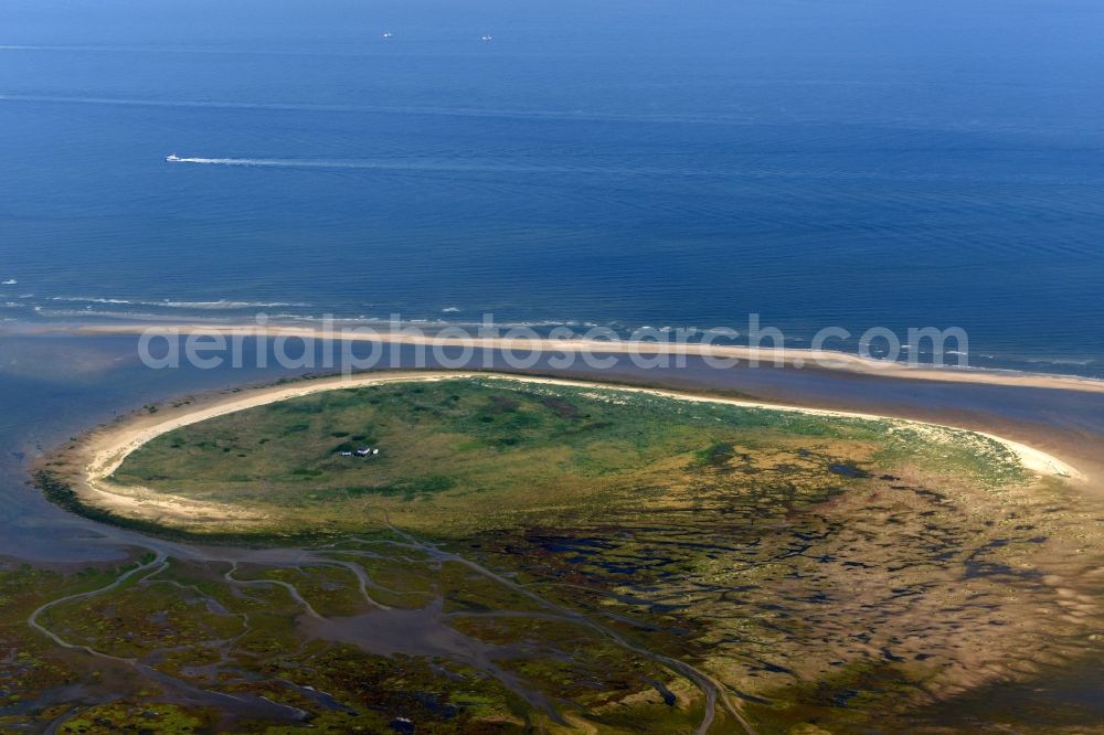 Scharhörn from above - Coastal area of the Scharhoern - Island in Schleswig-Holstein in Germany