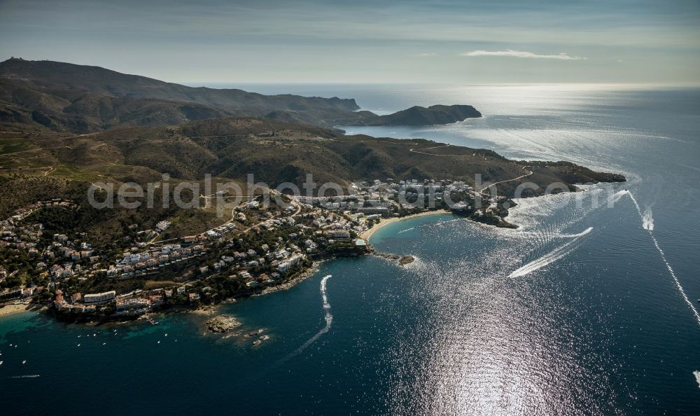 Roses from above - Cityscape Coastal area in Roses on the Mediterranean in Spain