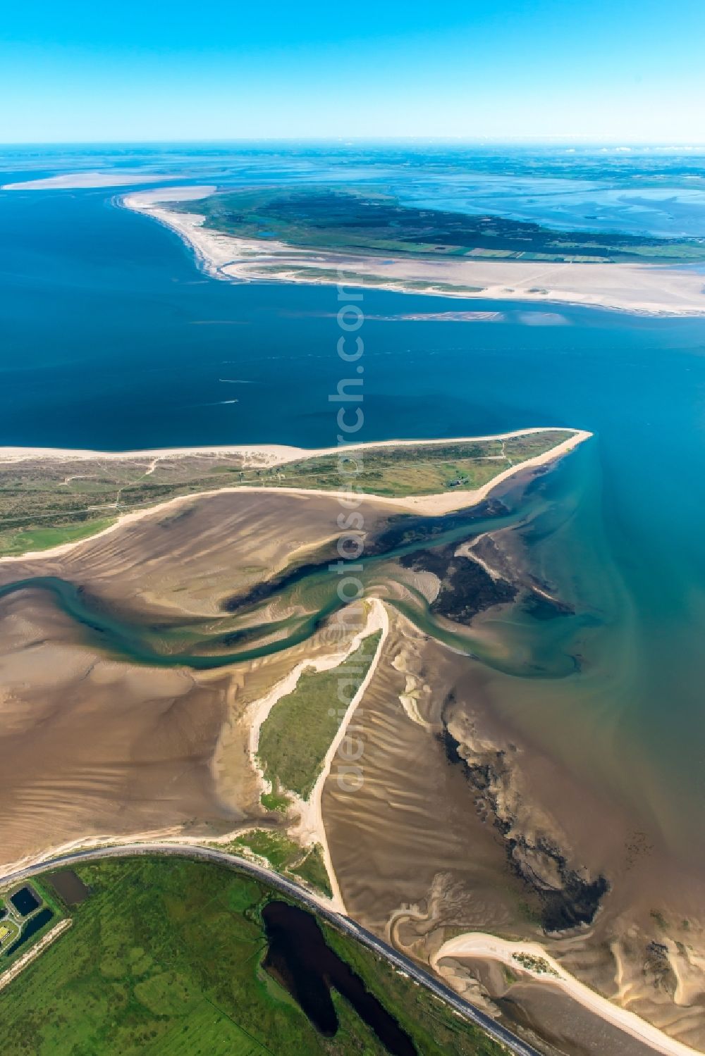 List from the bird's eye view: Coastal area of the Uthoern - Island in List in the state Schleswig-Holstein