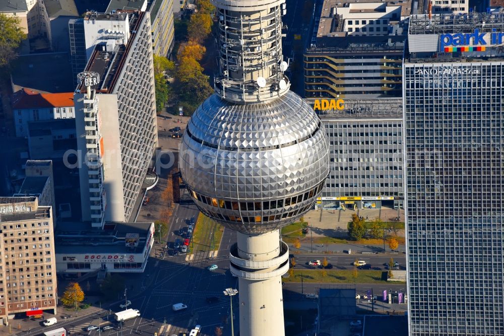 Aerial image Berlin - Television Tower in the district Mitte in Berlin, Germany