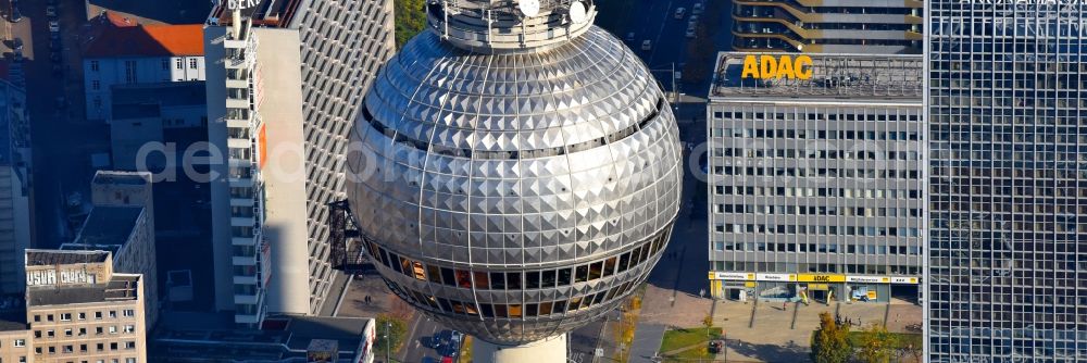 Aerial photograph Berlin - Television Tower in the district Mitte in Berlin, Germany