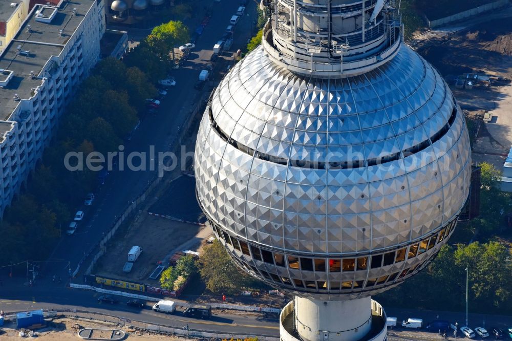 Aerial image Berlin - Television Tower in the district Mitte in Berlin, Germany