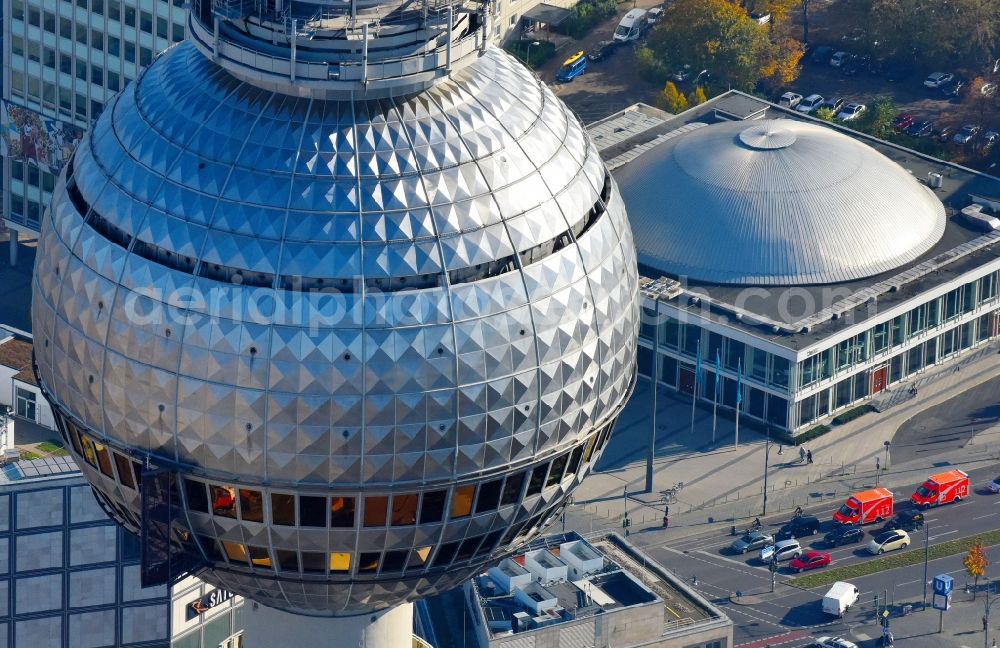 Berlin from the bird's eye view: Television Tower in the district Mitte in Berlin, Germany