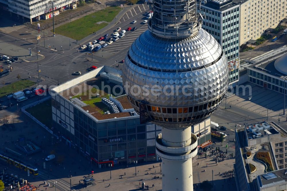 Aerial photograph Berlin - Television Tower in the district Mitte in Berlin, Germany