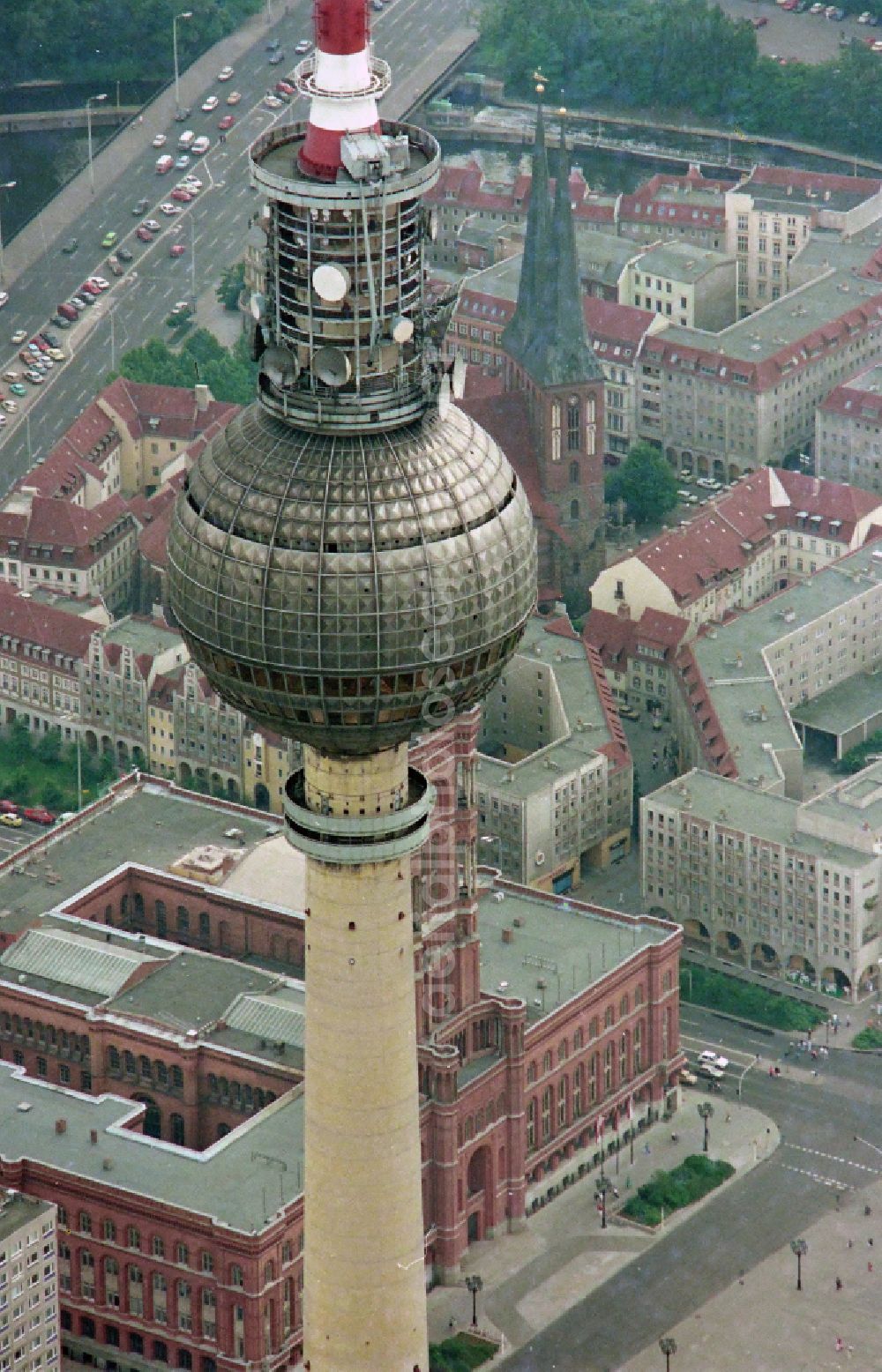 Aerial image Berlin - Television Tower in the district Mitte in Berlin, Germany