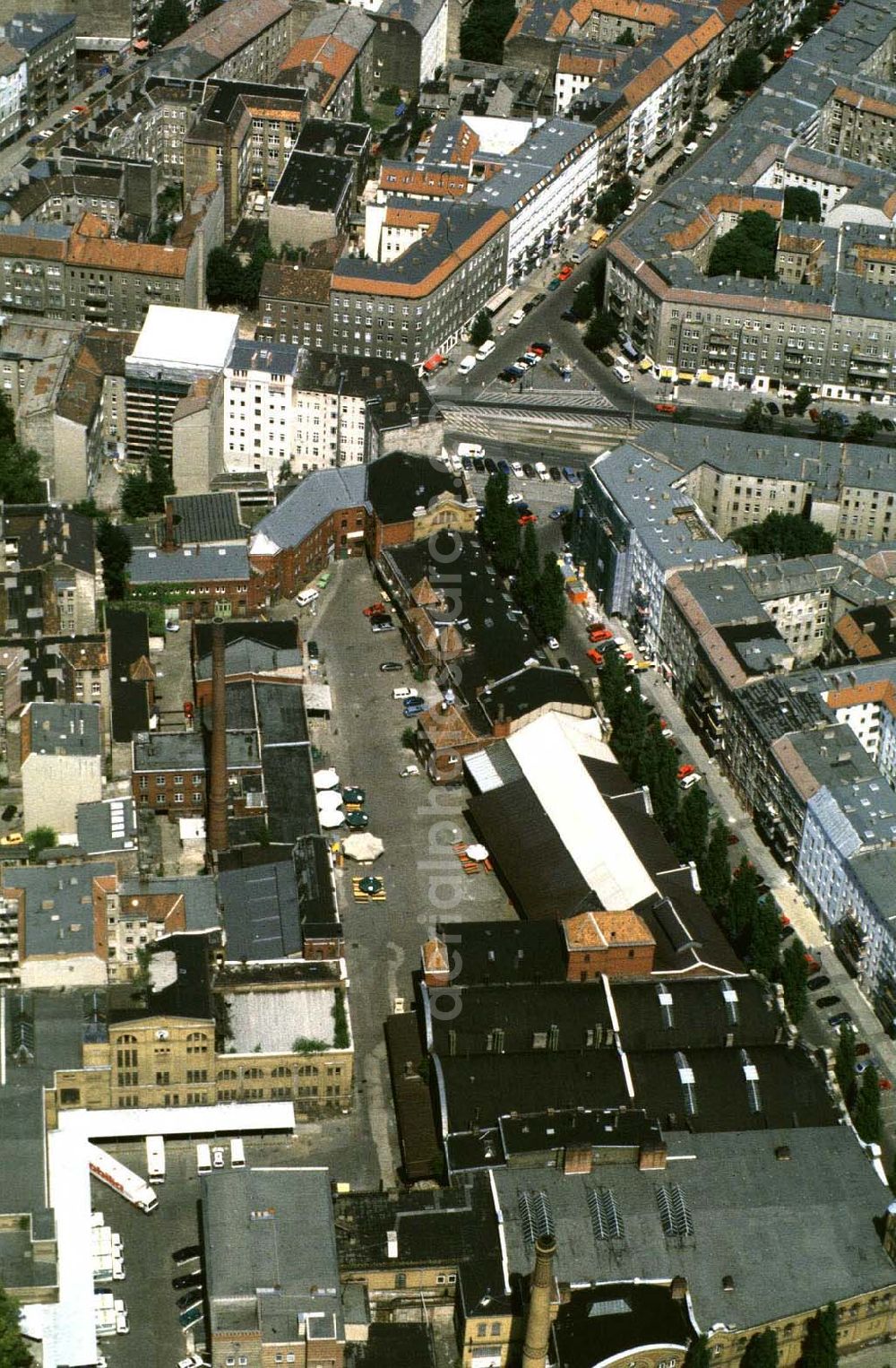 Berlin Prenzlauer-Berg from above - Kulturbrauerei im Prenzlauer Berg an der Schönhauser Allee