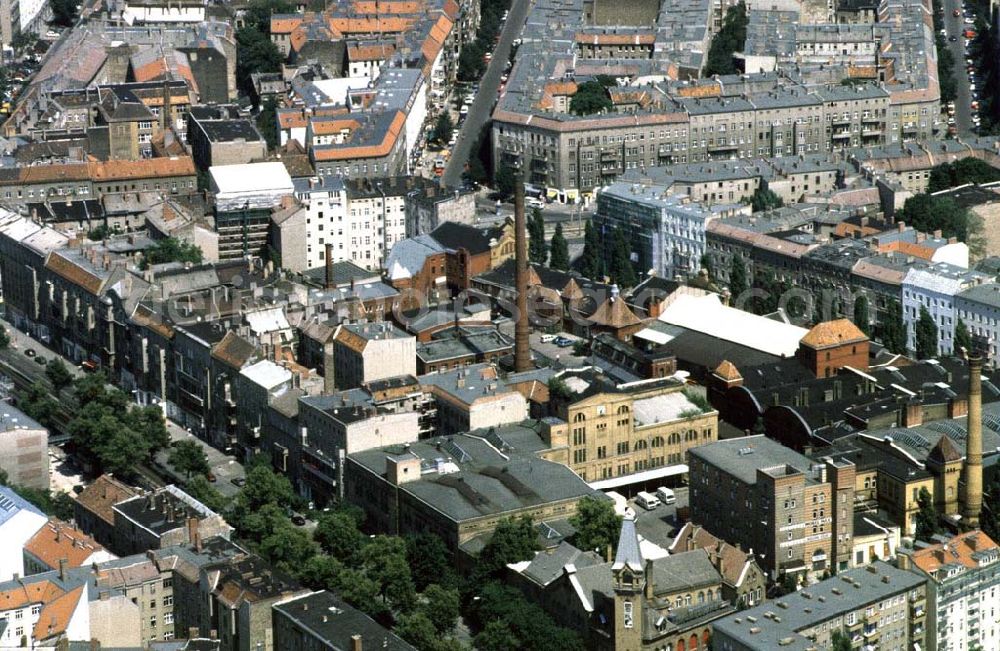 Berlin Prenzlauer-Berg from above - Kulturbrauerei im Prenzlauer Berg an der Schönhauser Allee