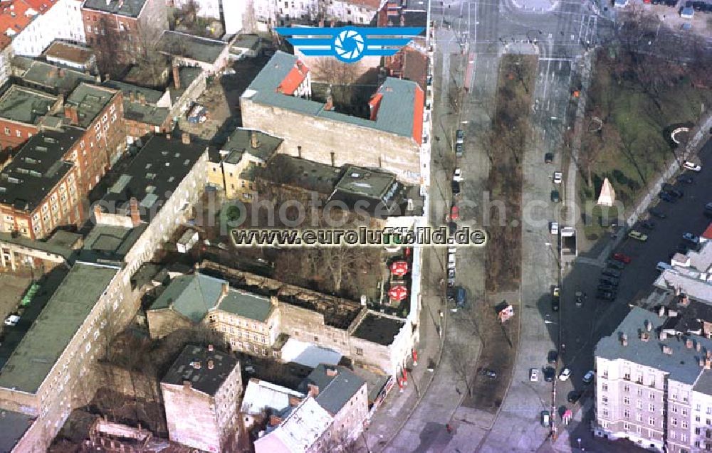 Aerial image Berlin - Prenzlauer Berg - Kultureinrichtung Pfefferberg an der Schönhauser Allee.