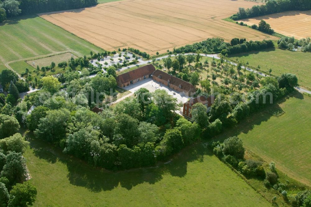 Aerial image Oelde OT Stromberg - View of the Kulturgut Haus Nottbeck in the district of Stromberg in Oelde in the state of North Rhine-Westphalia