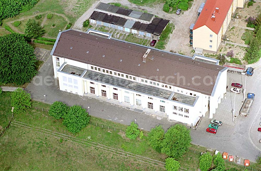 Rüdersdorf / Brandenburg from above - Kulturhaus Rüdersdorf. Datum: 16.05.03