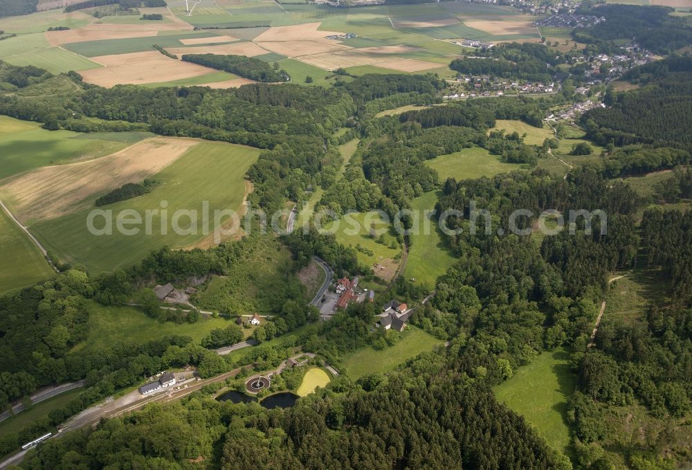 Balve from above - 06/02/2012 Balve The entrance to the cave culture / Balver cave in the state of North Rhine-Westphalia. The cave is in the Balver Hönnetal Balve located in karst cave, which is used for cultural events. It is the largest open cave hall in Europe