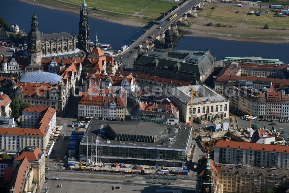 Dresden from the bird's eye view: View of the Palace of Culture in Dresden in the state Saxony