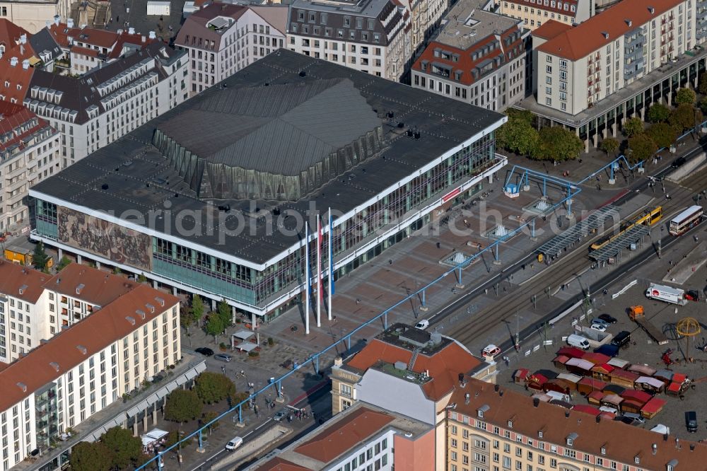 Aerial photograph Dresden - of the Palace of Culture in Dresden in the state Saxony