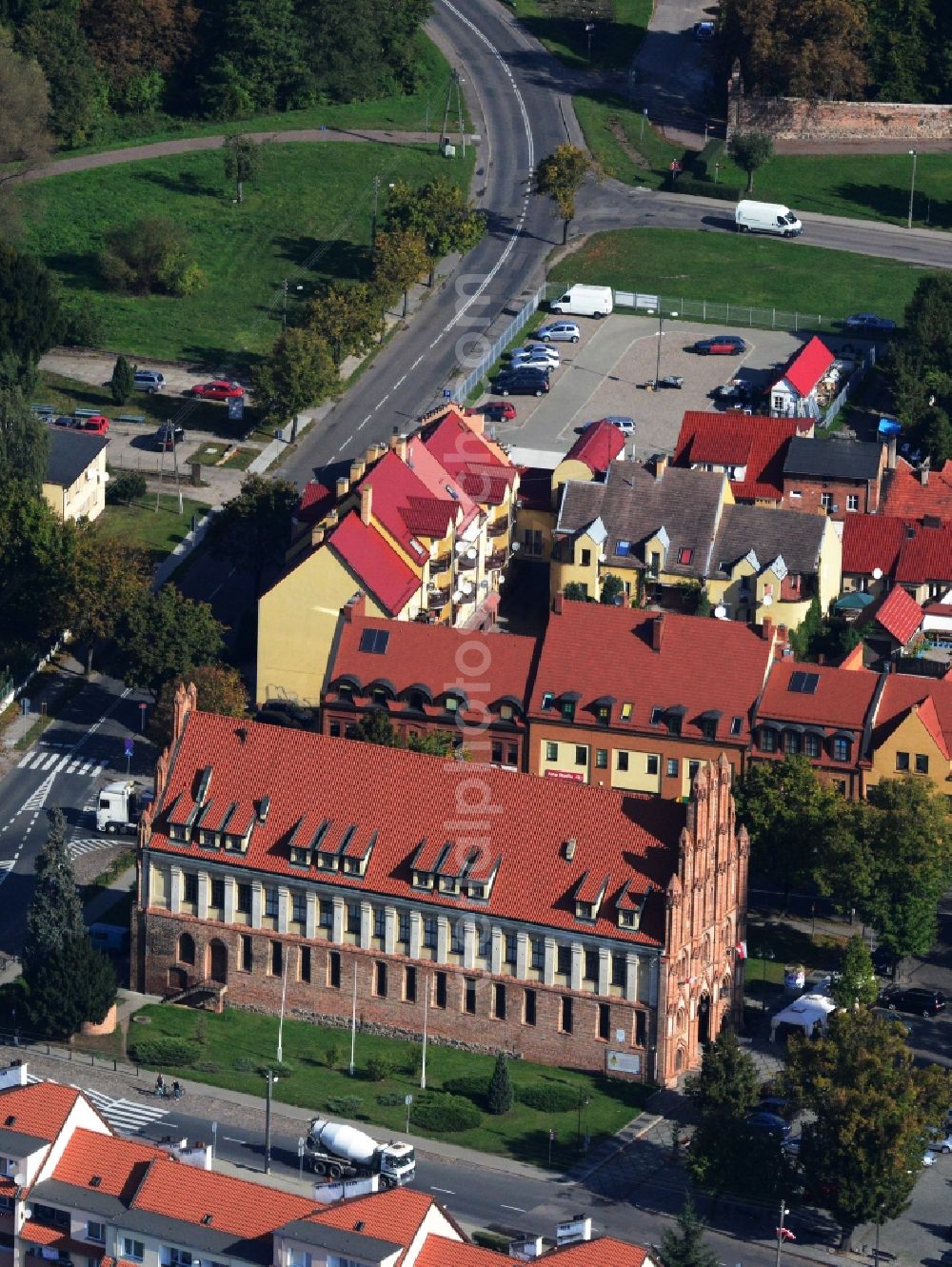 Aerial photograph Chojna - Cultural Center and Old Town Hall in Chojna in Poland