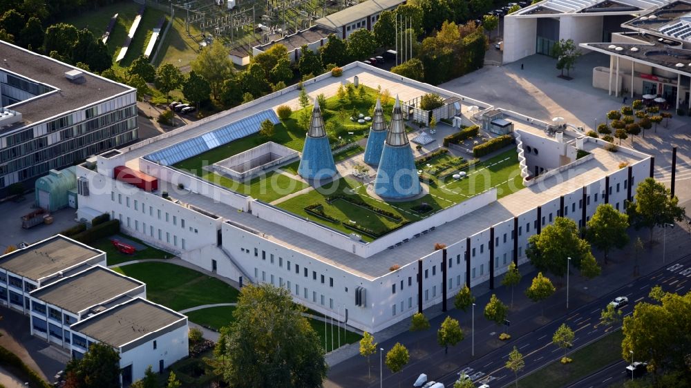 Bonn from above - Art and exhibition hall of the Federal Republic of Germany - also called Bundeskunsthalle - in Bonn in North Rhine-Westphalia