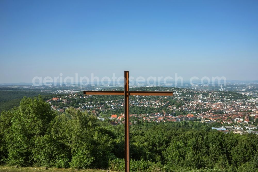 Aerial photograph Stuttgart - Outdoor art- installation Monte Scherbelino on Birkenkopf in Stuttgart-Botnang in the state Baden-Wuerttemberg