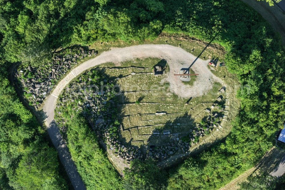 Aerial image Stuttgart - Outdoor art- installation Monte Scherbelino on Birkenkopf in Stuttgart-Botnang in the state Baden-Wuerttemberg